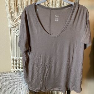 Nordstrom taupe scoopneck tee
